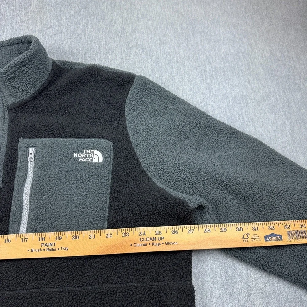 The North Face Jacket Mens XL Black Gray Yumiori 1/4 Zip Fleece Pullover Outdoor